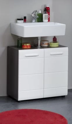 Meuble-lavabo Moderne Blanc Brillant Avec Rangement -Magasin De Meubles Line BD 1898 301 03 dynamisch D 20200527 5ad9