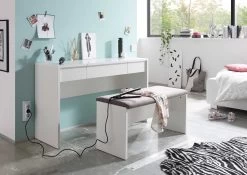Coiffeuse Alizée 125cm 2 Tiroirs & 1 Porte - Blanc 8 Coiffeuse Alizée 125cm 2 Tiroirs & 1 Porte - Blanc -Magasin De Meubles Lipstick Schminktisch Bank Wei 36 019 17 41bc