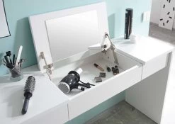 Coiffeuse Alizée 125cm 2 Tiroirs & 1 Porte - Blanc 10 Coiffeuse Alizée 125cm 2 Tiroirs & 1 Porte - Blanc -Magasin De Meubles Lipstick Schminktisch Bank Wei Detail 36 019 17 1fde