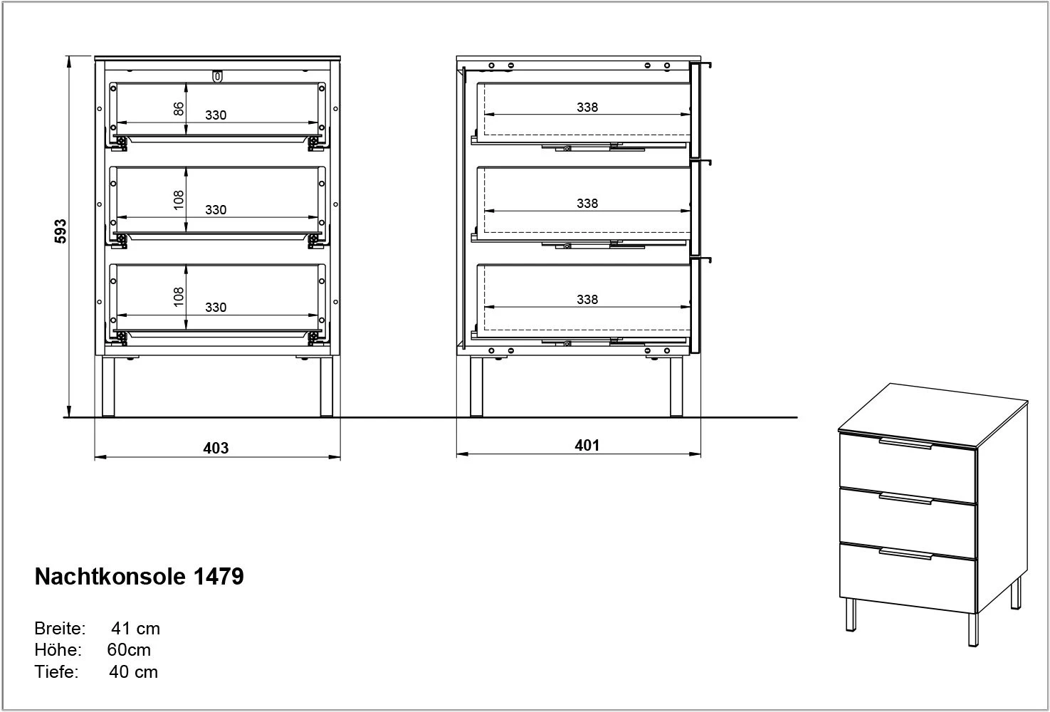 Table De Chevet Karsten - Cachemire/noyer 5 Table De Chevet Karsten - Cachemire/noyer – Image 5