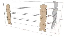 Lit D'enfants Modulo Puzzle 90x200 Empilable Ensemble De 4 - Blanc/naturel 10 Lit D'enfants Modulo Puzzle 90x200 Empilable Ensemble De 4 - Blanc/naturel -Magasin De Meubles MDCO931414 02 0953