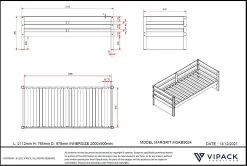 Lit Banquette Maggie 90 X 200cm Bois Pin - Blanc -Magasin De Meubles MGKB9024 02 ccb5