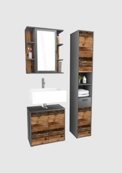 FMD Meuble Sous Lavabo Madoc 60cm, 2 Portes - Old Style -Magasin De Meubles Madoc Freisteller 6e89
