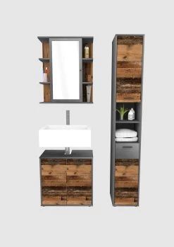 FMD Meuble Sous Lavabo Madoc 60cm, 2 Portes - Old Style -Magasin De Meubles Madoc Freisteller frontal 5f57
