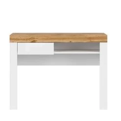 Coiffeuse Manou 106cm, 1 Tiroir - Blanc/ Décor En Chêne -Magasin De Meubles Marne Wei Wotan Eiche Frontal Freisteller 36 149 BD 78ab