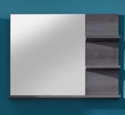 Miroir Mural Moderne En Argent Fumé Avec étagère -Magasin De Meubles Miami BD 1259 401 21 frontal 614b