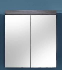 Armoire De Toilette Miami - Moderne, Facile D'entretien, Argent Fumé