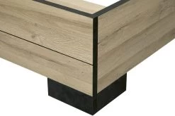 Lit Double Nour 160x200cm Avec éclairage - Chêne/noir -Magasin De Meubles Nora bed detail 3 0789