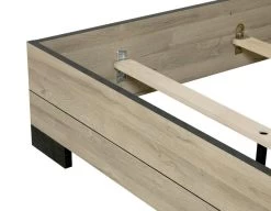 Lit Double Nour 160x200cm Avec éclairage - Chêne/noir -Magasin De Meubles Nora bed detail 4 f82e