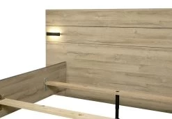 Lit Double Nour 160x200cm Avec éclairage - Chêne/noir -Magasin De Meubles Nora bed detail 6 2db2