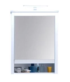 Armoire De Toilette Blanche élégante Avec Espace De Rangement Supplémentaire