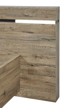 Lit Double Anelia 140x200cm Avec éclairage - Bois Chêne/noir -Magasin De Meubles Olivia bed 160 detail 3 1573