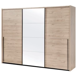 Armoire Lavio 253cm Avec Miroir - Décor Chêne/noir -Magasin De Meubles Ontwerp zonder titel 16 da7e