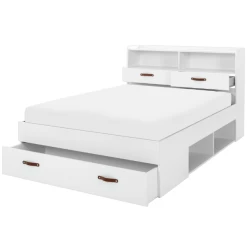 Lit Double Sabri 140x190cm, 3 Tiroirs - Blanc 15 Lit Double Sabri 140x190cm, 3 Tiroirs - Blanc -Magasin De Meubles Ontwerp zonder titel 39 2486