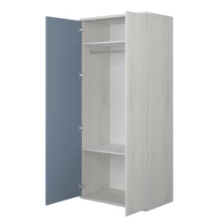 Armoire Bo0 Avec 2 étagères, Tringle à Vêtements Et Poignée De Porte En Forme De Lune - Pin/bleu 7 Armoire Bo0 Avec 2 étagères, Tringle à Vêtements Et Poignée De Porte En Forme De Lune - Pin/bleu -Magasin De Meubles Ontwerp zonder titel 70 6cc7