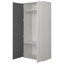 Armoire Bo0 Avec 2 étagères, Tringle à Vêtements Et Poignée De Porte En Forme De Lune - Pin/anthracite 5 Armoire Bo0 Avec 2 étagères, Tringle à Vêtements Et Poignée De Porte En Forme De Lune - Pin/anthracite -Magasin De Meubles Ontwerp zonder titel 92 b808