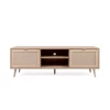 Meuble TV Bilal 150cm 2 Portes - Chêne/raphia Imprimé