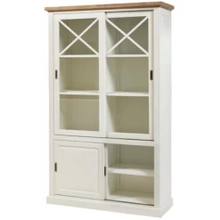 Vitrine Jover 130cm, 4 Portes - Blanc/décor En Chêne -Magasin De Meubles Ontwerp zonder titel 2022 01 27T104103.769 b471