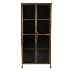 Vitrine Fletcher 80x40x180cm - Or Antique