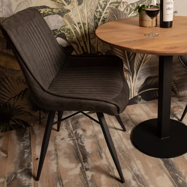 Lot De 2 Chaises De Salle à Manger Denver - Gris 1 Lot De 2 Chaises De Salle à Manger Denver - Gris