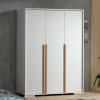 Armoire London 146cm Avec 3 Portes - Blanc