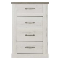 Chiffonnier Mona 4 Tiroirs - Chêne Helvézia Blanchi