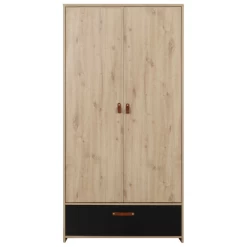 Armoire Liam 102cm Avec 2 Portes & 1 Tiroir - Chêne Artisan