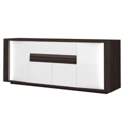 Buffet Armin 220x55x80cm 4 Portes & 1 Tiroir - Brun/blanc -Magasin De Meubles Ontwerp zonder titel 2022 05 25T141135.267 cdc4