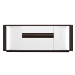 Buffet Armin 220x55x80cm 4 Portes & 1 Tiroir - Brun/blanc -Magasin De Meubles Ontwerp zonder titel 2022 05 25T141208.576 0f2c