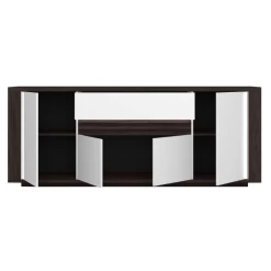 Buffet Armin 220x55x80cm 4 Portes & 1 Tiroir - Brun/blanc -Magasin De Meubles Ontwerp zonder titel 2022 05 25T141237.927 0a7d
