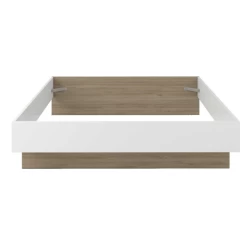 Lit Double Moloko 140x190cm - Blanc Brillant Et Aspect Chêne -Magasin De Meubles Ontwerp zonder titel 2022 06 02T090823.994 a032