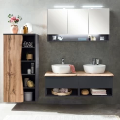 Armoire Toilette Karan 120cm 3 Portes Avec éclairage - Anthracite -Magasin De Meubles Ontwerp zonder titel 2022 06 21T163952.645 1fa2