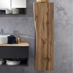 Armoire Colonne Karan 37cm 1 Porte - Chêne/anthracite