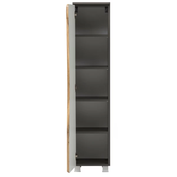 Armoire Colonne Karan 37cm 1 Porte - Chêne/anthracite 7 Armoire Colonne Karan 37cm 1 Porte - Chêne/anthracite – Image 7