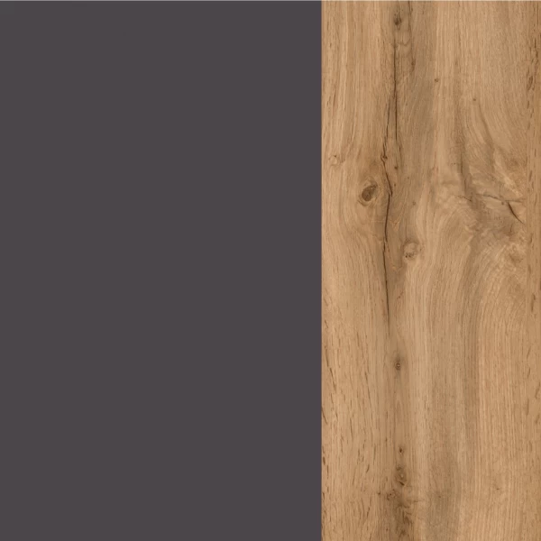 Armoire Colonne Karan 37cm 1 Porte - Chêne/anthracite 5 Armoire Colonne Karan 37cm 1 Porte - Chêne/anthracite – Image 5