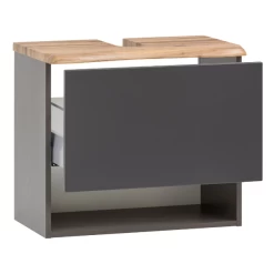 Meuble Sous Lavabo Karan 61cm 1 Tiroir - Anthracite/chêne -Magasin De Meubles Ontwerp zonder titel 2022 06 22T090105.972 eb89