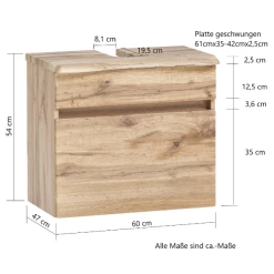 Meuble-lavabo Vikas 1 Tiroir - Chêne -Magasin De Meubles Ontwerp zonder titel 2022 06 24T150208.310 8843