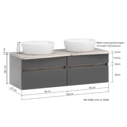 Meuble à Lavabo Vikas 121cm 4 Tiroirs - Anthracite/chêne -Magasin De Meubles Ontwerp zonder titel 2022 06 27T153335.569 a4e9