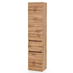 Meuble Colonne Pisca 40cm 1 Tiroir & 2 Portes - Chêne