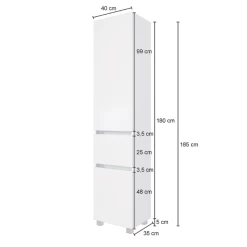 Meuble Colonne Pisca 40cm 1 Tiroir & 2 Portes - Chêne -Magasin De Meubles Ontwerp zonder titel 2022 06 29T145207.870 b531