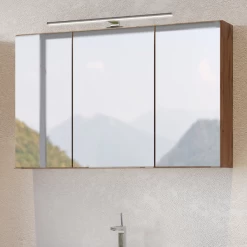 Armoire De Toilette Pisca 100cm 3 Portes - Chêne