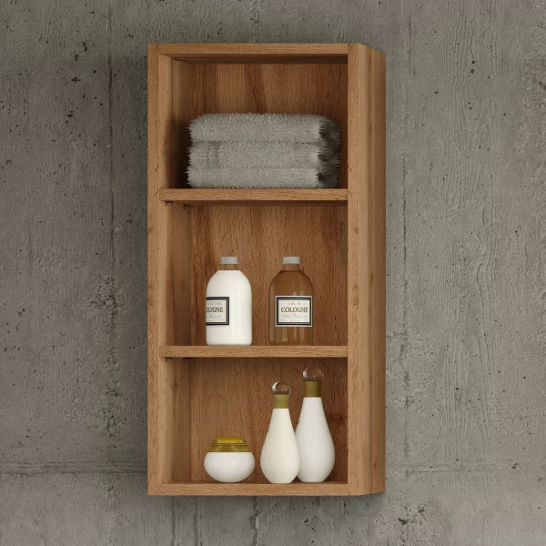 Etagère De Salle De Bain Malvo 30cm - Chêne 1 Etagère De Salle De Bain Malvo 30cm - Chêne