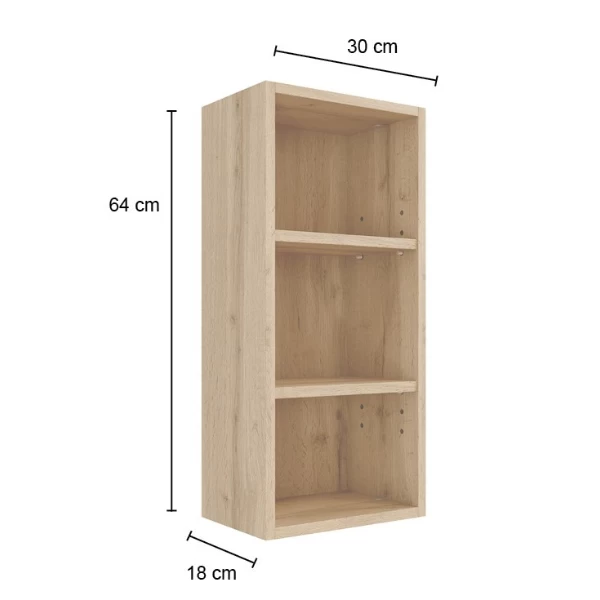 Etagère De Salle De Bain Malvo 30cm - Chêne 4 Etagère De Salle De Bain Malvo 30cm - Chêne – Image 4