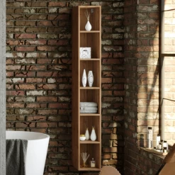 Armoire Colonne Ouverte Malvo 25cm 5 étagères - Chêne