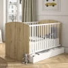 Lit Bébé Marta 70x140 - Blanc/chêne