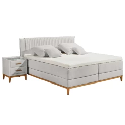 Lit Boxspring Arhus 160x200cm Avec Matelas Et Sur-matelas - Gris -Magasin De Meubles Ontwerp zonder titel 2022 07 14T140511.900 b2c4