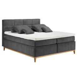 Lit Boxspring Elza 160x200cm Avec Matelas Et Sur-matelas - Anthracite -Magasin De Meubles Ontwerp zonder titel 2022 07 15T134133.247 4925