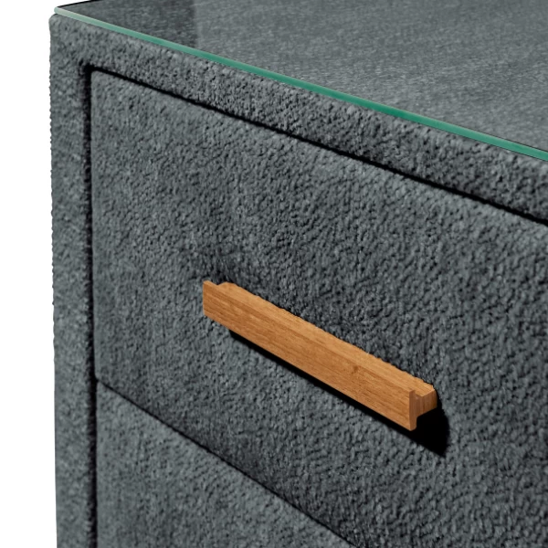 Table De Chevet Kastrup 2 Tiroirs Avec éclairage Et Porte USB - Anthracite 5 Table De Chevet Kastrup 2 Tiroirs Avec éclairage Et Porte USB - Anthracite – Image 5