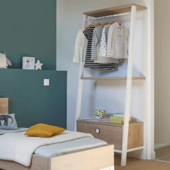 Portant Ciana 1 Tiroir - Chêne/blanc