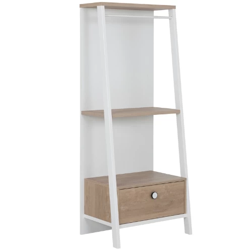 Portant Ciana 1 Tiroir - Chêne/blanc 9 Portant Ciana 1 Tiroir - Chêne/blanc – Image 9